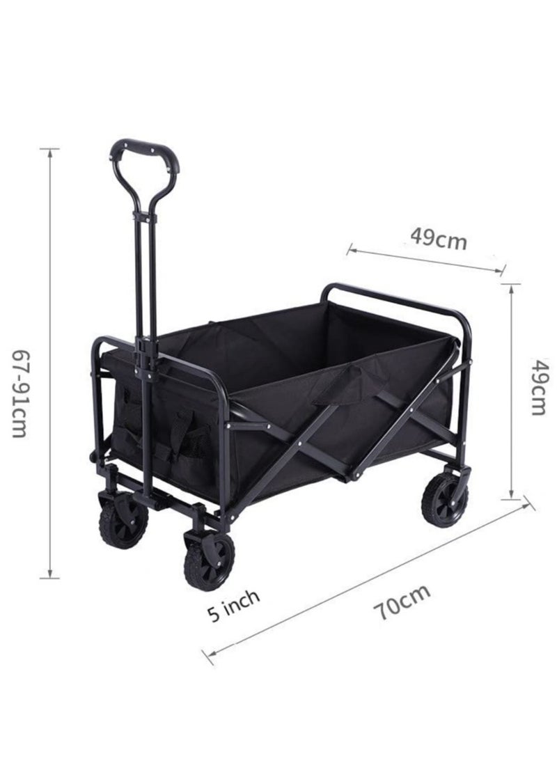 Collapsible Utility Wagon Cart Outdoor Garden Shopping Camping Cart