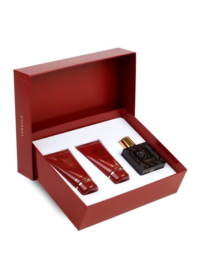 Eros Flame EDP Gift Set EDP 50 Ml, Shower Gel 50 Ml, After Shave Balm 50ml