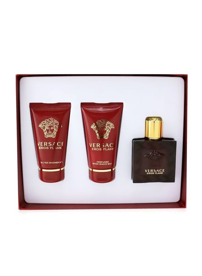 Eros Flame EDP Gift Set EDP 50 Ml, Shower Gel 50 Ml, After Shave Balm 50ml