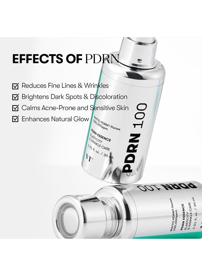 PDRN 100 Essence, Intensive Glow Serum, Vegan PDRN 100,000ppm, Skin Restoration & Recovery, Hydrating, Moisturizing, Firming, Fine Lines, Korean Skincare 1.01 fl. Oz.