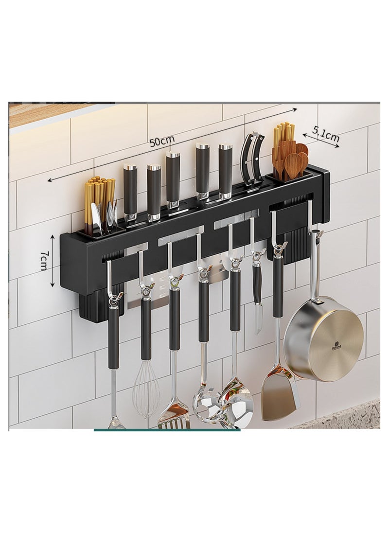 Hanging Pot and Pan Rack - Wall Mounted Hanging Pot Rack for Kitchen Organization - Wall Shelf for Pots and Pans Storage