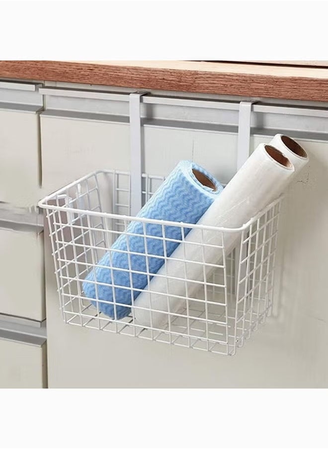 Multifunctional StorageHanging Basket Kitchen Storage Rack Over The Cabinet Door Wire Storage Basket For Kitchen Bathroom Office