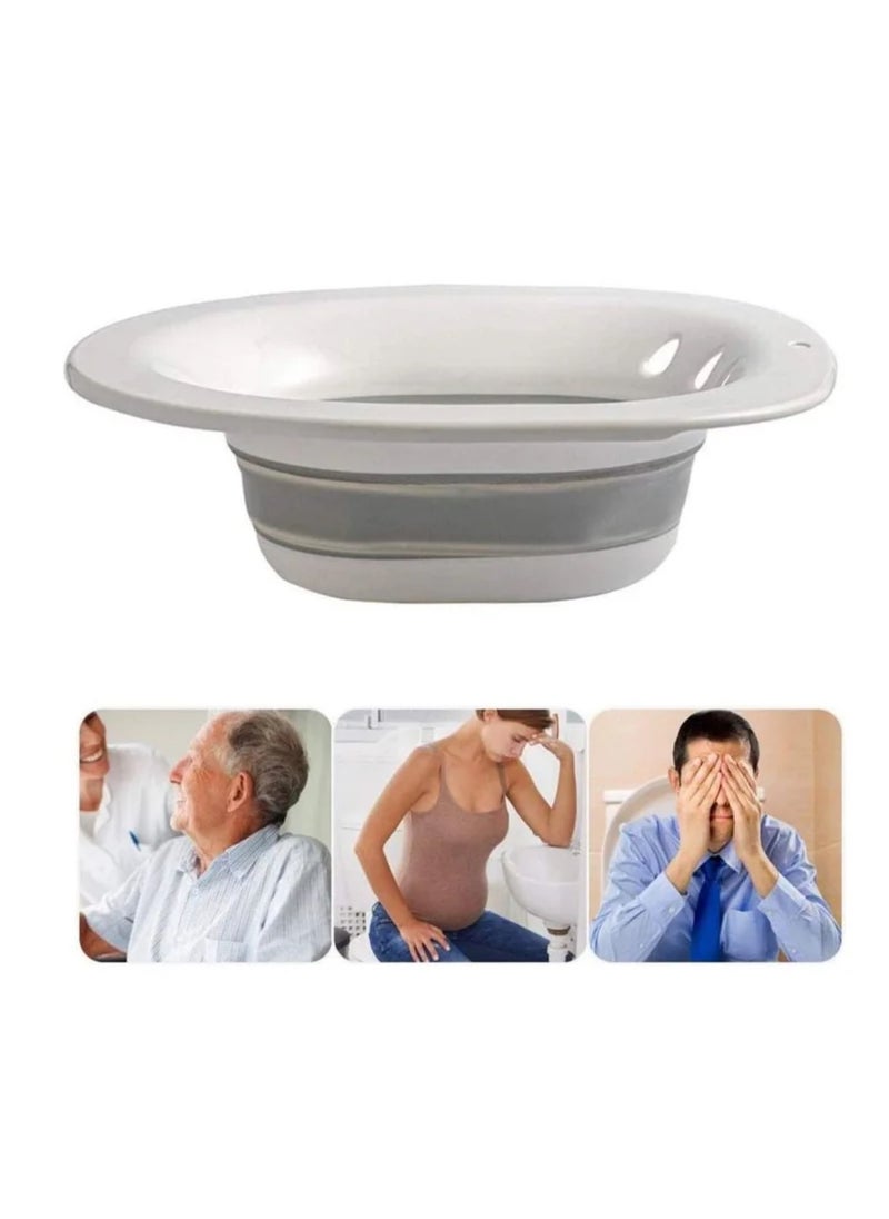 Sits Bath Over The Toilet Perineal Soaking Bath for Hemorrhoidal Relief Ideal for Post Episiotomy Patients for Pregnant Women for The Elderly