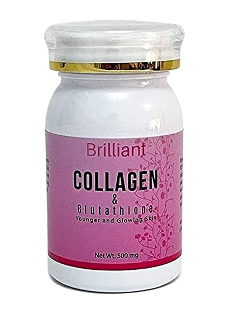 Brilliant Collagen & Glutathione for Younger and Glowing Skin, 60 Tablets