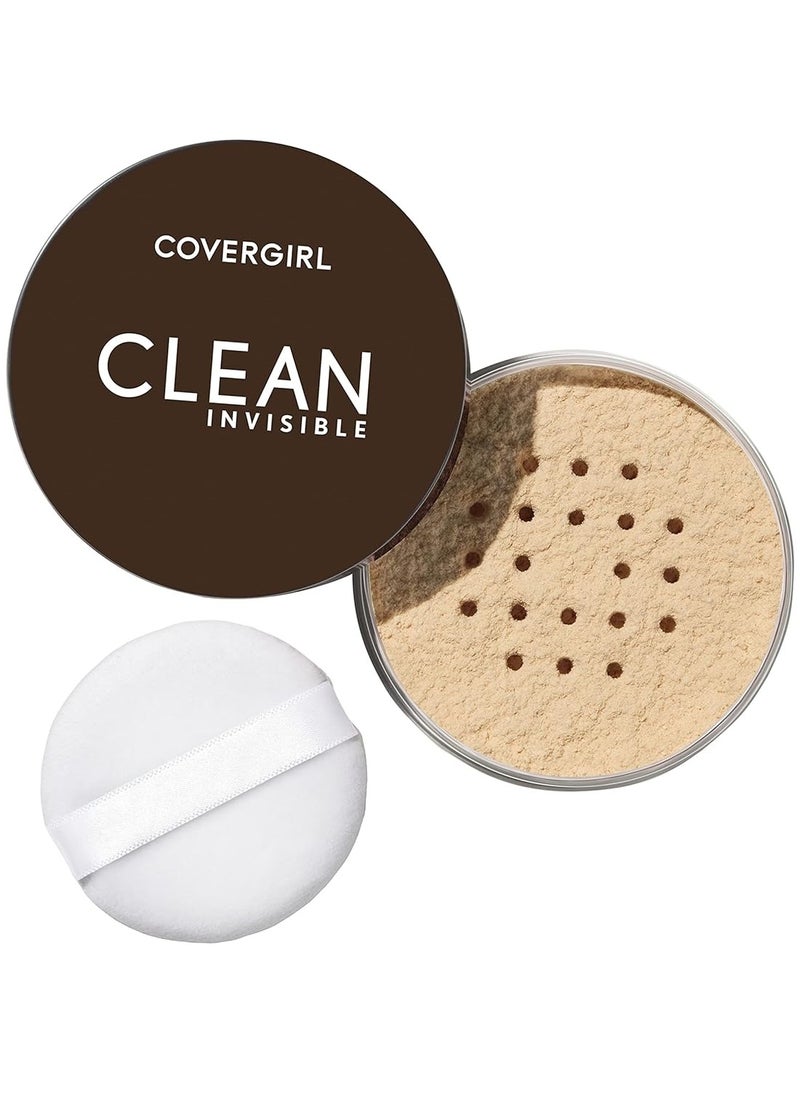 COVERGIRL Clean Invisible Loose Powder - Loose Powder, Setting Powder, Vegan Formula - Translucent Fair, 20g (0.63 oz)