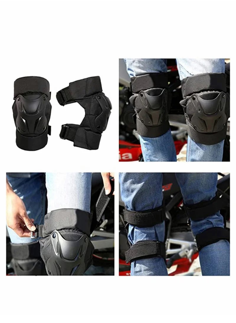 Adult Knee Pads, 1 Pair Adjustable Knee Cap Pads Cycling Knee Brace and Elbow Guards, Protector for Bike Motorcycle Cycling Racing Outdoor Active Knee Protector Gear