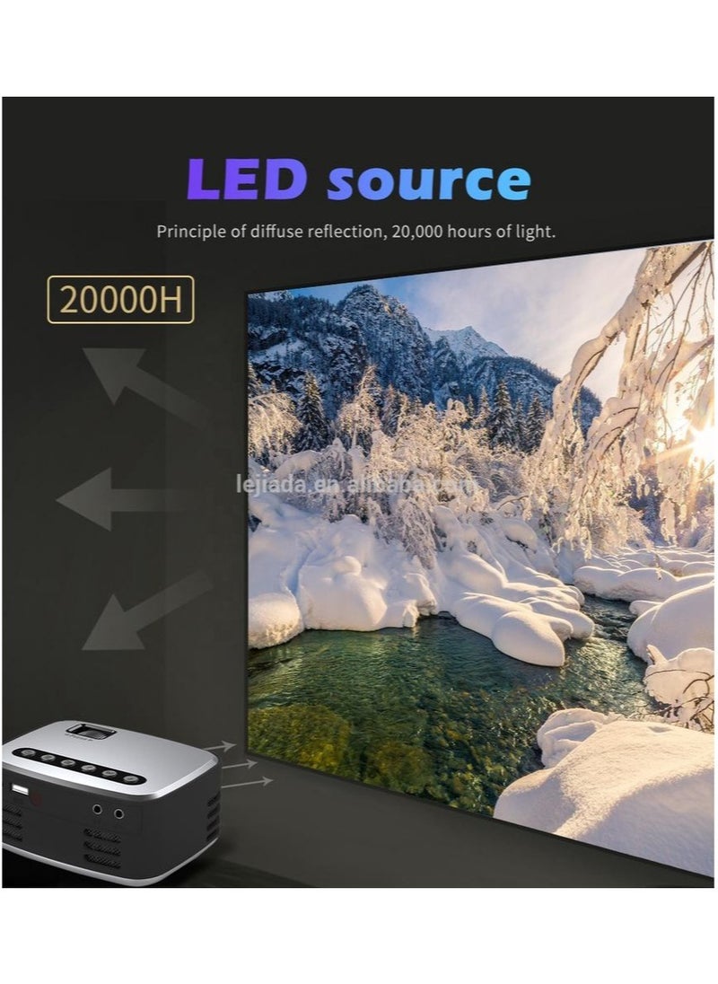 Mini Portable 1080P USB HD LED Home Media Player and Micro Cinema Projector