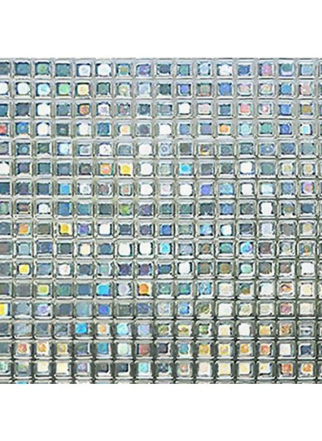 Mosaic Square Stained Glass Pattern Window Film Multicolour 45x100cm