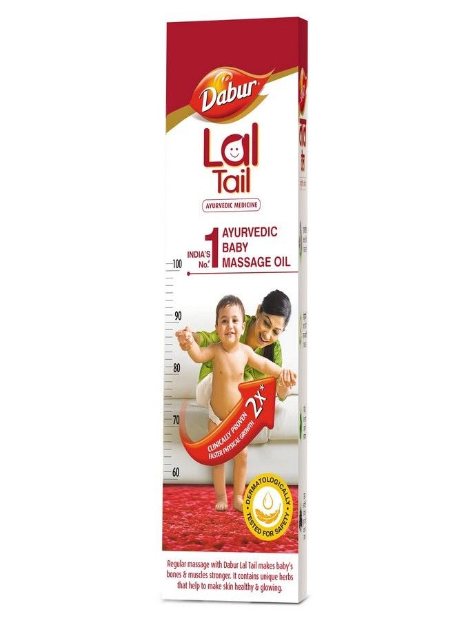 Dabur Lal Tail - Ayurvedic Baby Oil , Clinically Tested 2x Faster Physical Growth - 200 ml