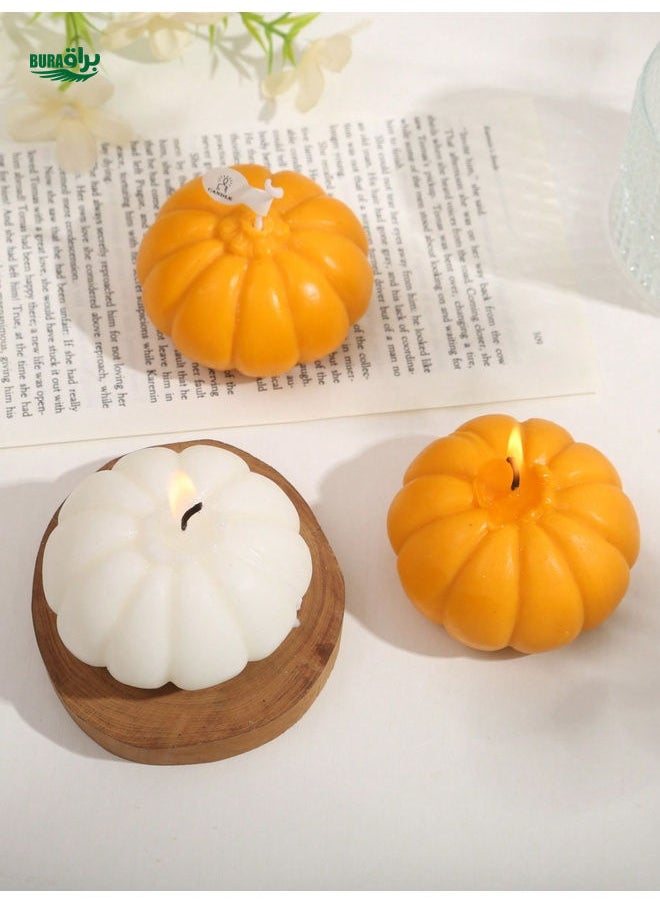 Halloween Pumpkin Aromatherapy Wax Candle, Halloween Decor, Halloween Decorations, Cross-Border Festival Girl Birthday Gift Party Favor, Simulated Pumpkin Candle