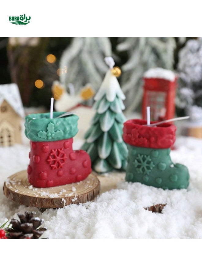 1pc Christmas Stocking Scented Candle, Christmas Gifts, Birthday & Christmas Candles, Creative Romantic Fragrance