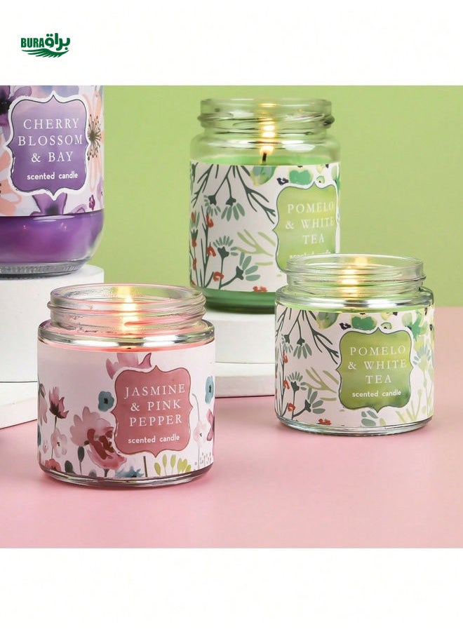 4 Colors Lotus Scented Candles, Smokeless Suitable For Living Room, Bedroom, Household