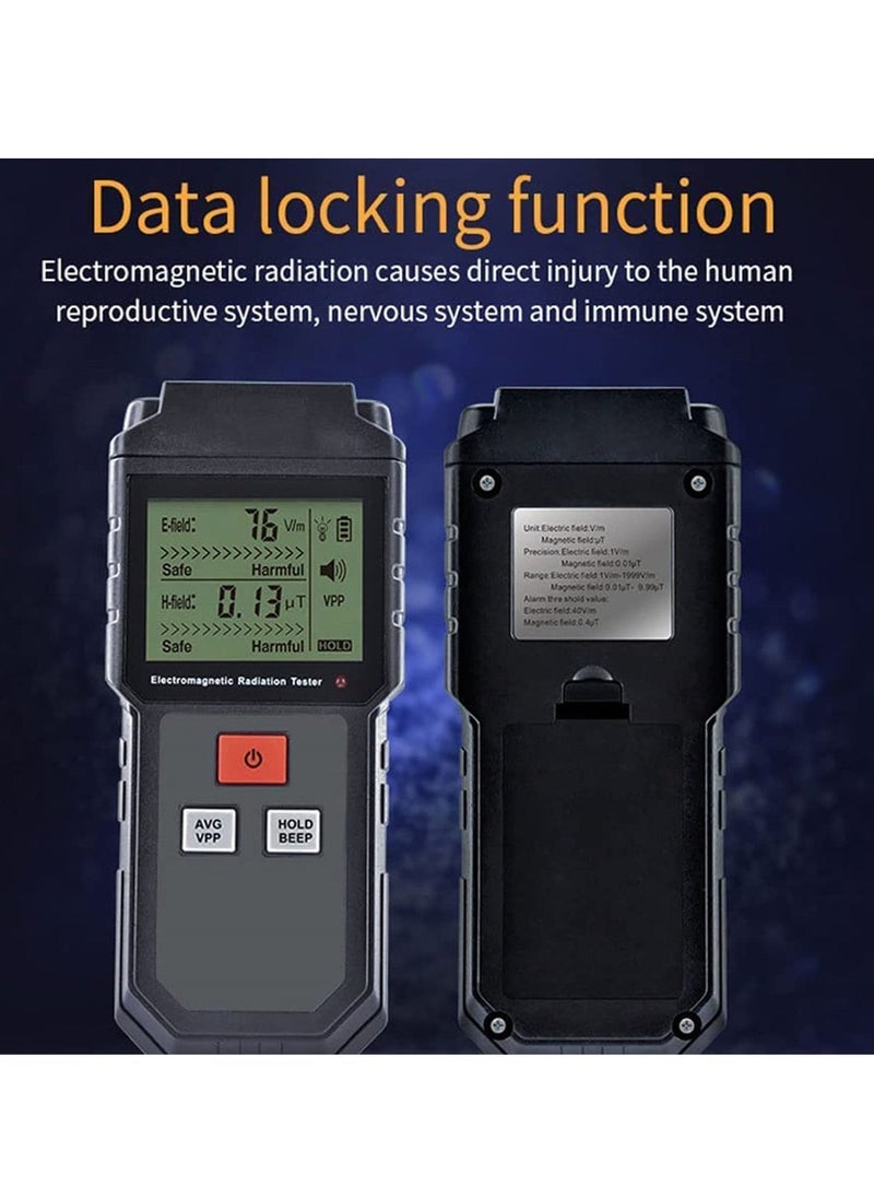 Portable Geiger Counter Nuclear Radiation Detector, Digital Dosimeter Monitor with High Sensitivity and Alarm, Nuclear Radiation Detection Device