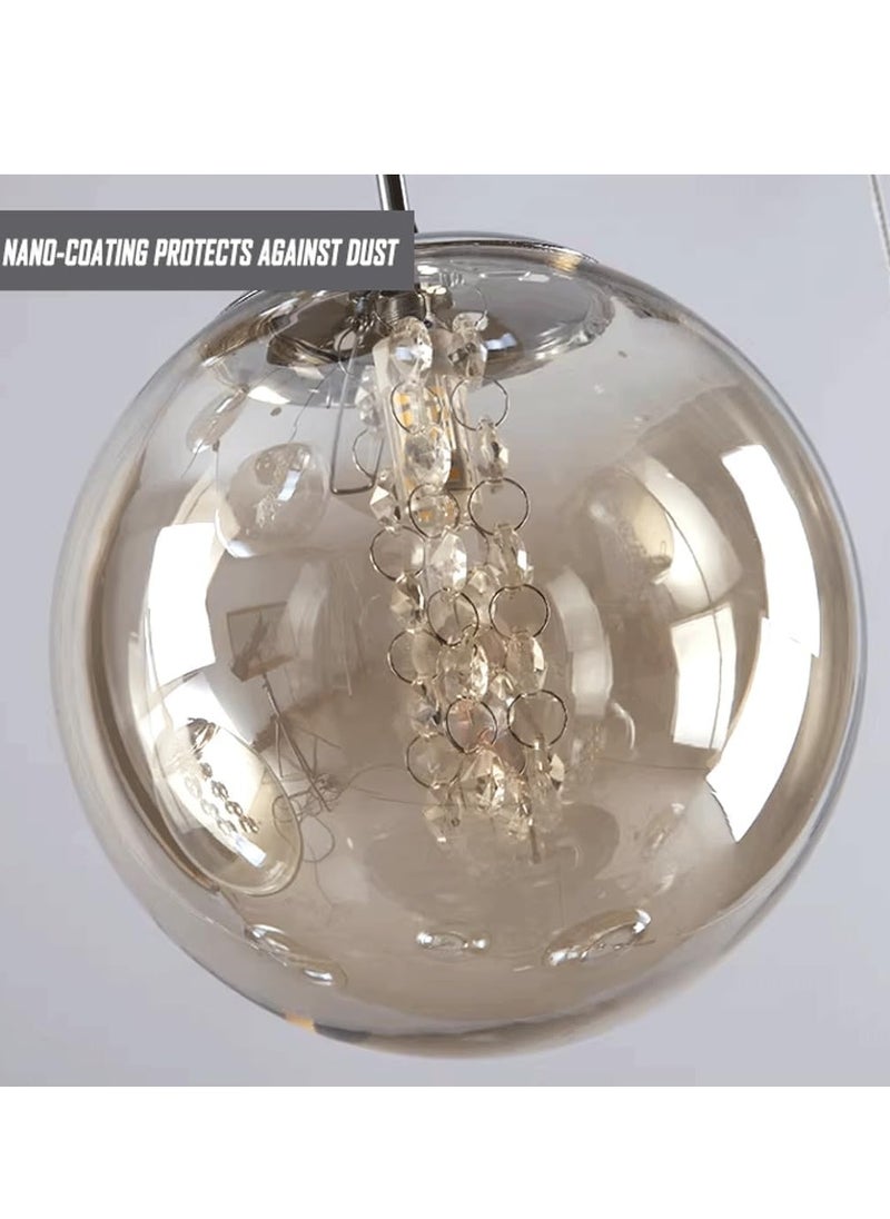 10 Glass Balls Staircase Chandelier, Long Pendant Light for Duplex Building, Villa, and Living Room (Champagne)