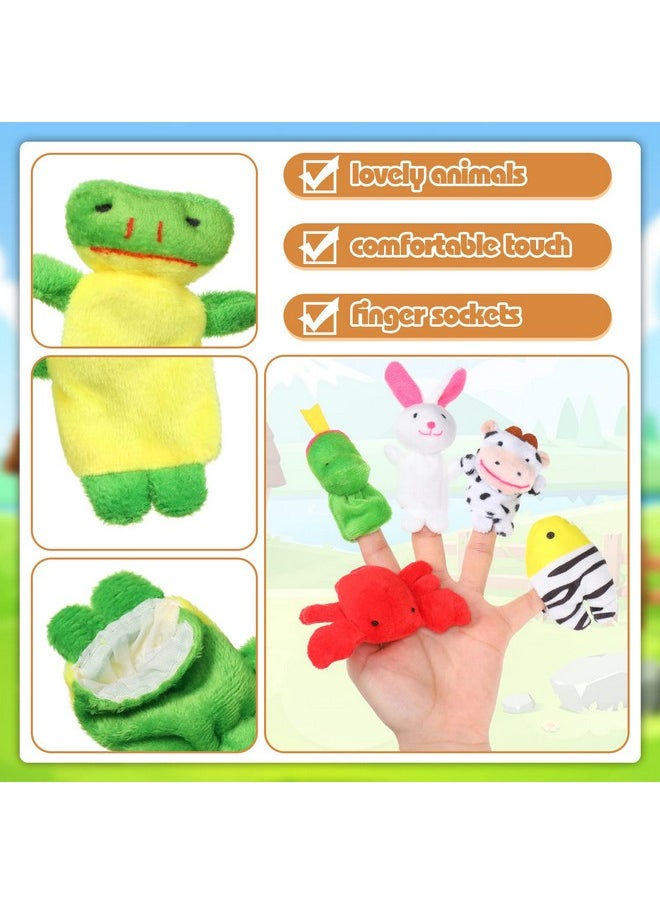 100 Pcs Animal Finger Puppets 29 Small Soft Velvet Dolls Props Toys Small Plush Animal Puppets Set Mini Stuffed Animals Finger Toys