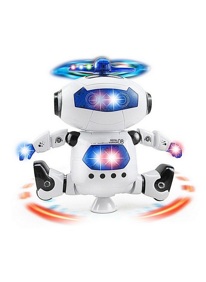 Musical Walking Dancing Robot Toy For Kids, Flashing Lights, 360° Body Spinning, Toddlers Bosys Girls Fun Figure Toy