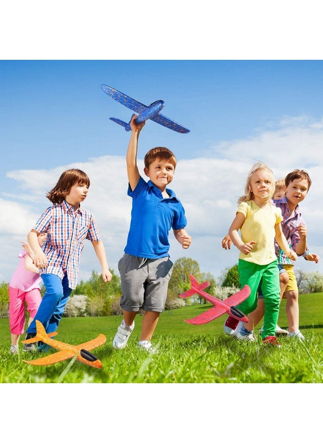 2 Pack Throwing Foam Airplanes, 13.7 Inches 2 Flight Mode Glider Inertia Planes Model, Manual Launch Epp Flying Aircraft Planes For Kids Outdoor Sport
