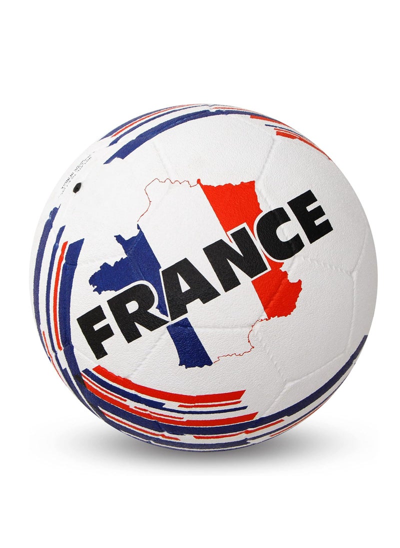 France Footbal Country Colour Rubber Football (Size: 5, Color : Multicolour, Ideal for : Training/Match)