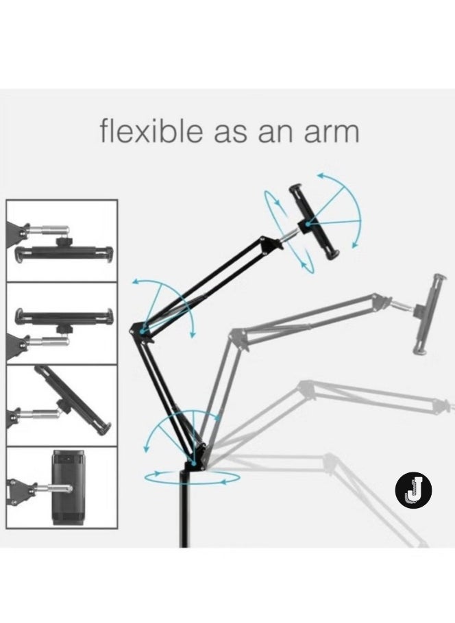 New Universal Floor Adjustable Tablet Stand Holder: 360-Degree Rotation for Phone & Tablet