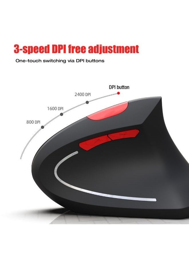 T29 Bluetooth Vertical Mouse Wireless Mouse for PC/Tablet/Desktop/Office/Games