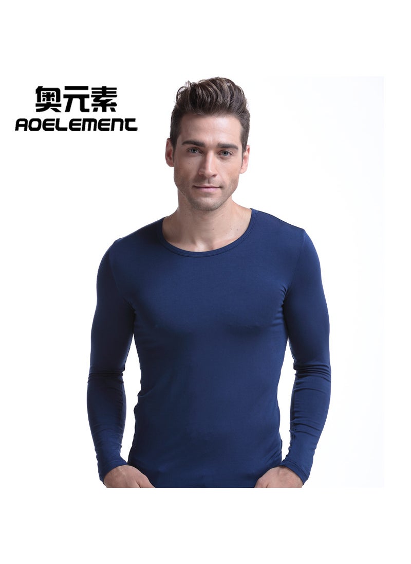 Mens Slim-Fit Thermal Long Sleeve TopRoyal Blue Royal Blue