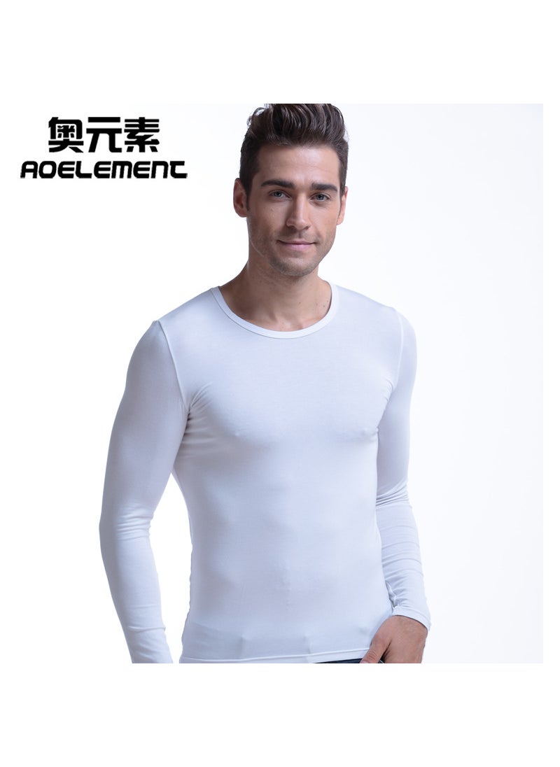 Mens Slim-Fit Thermal Long Sleeve TopWhite White