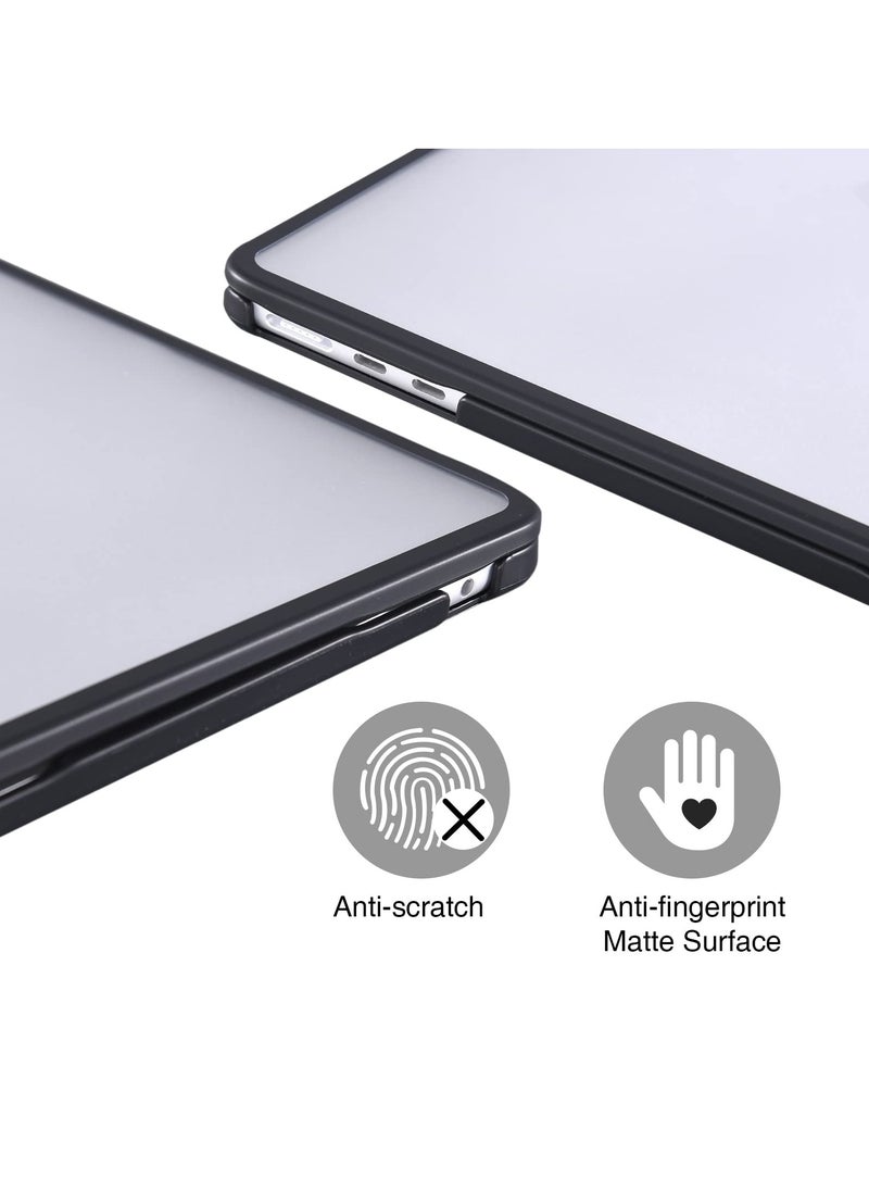 MacBook Air 13.6 M2 Case (2022-2024), A2681, Anti-Cracking and Anti-Fingerprint Hard Shell with Soft TPU Bumper, Frosted Clear Finish