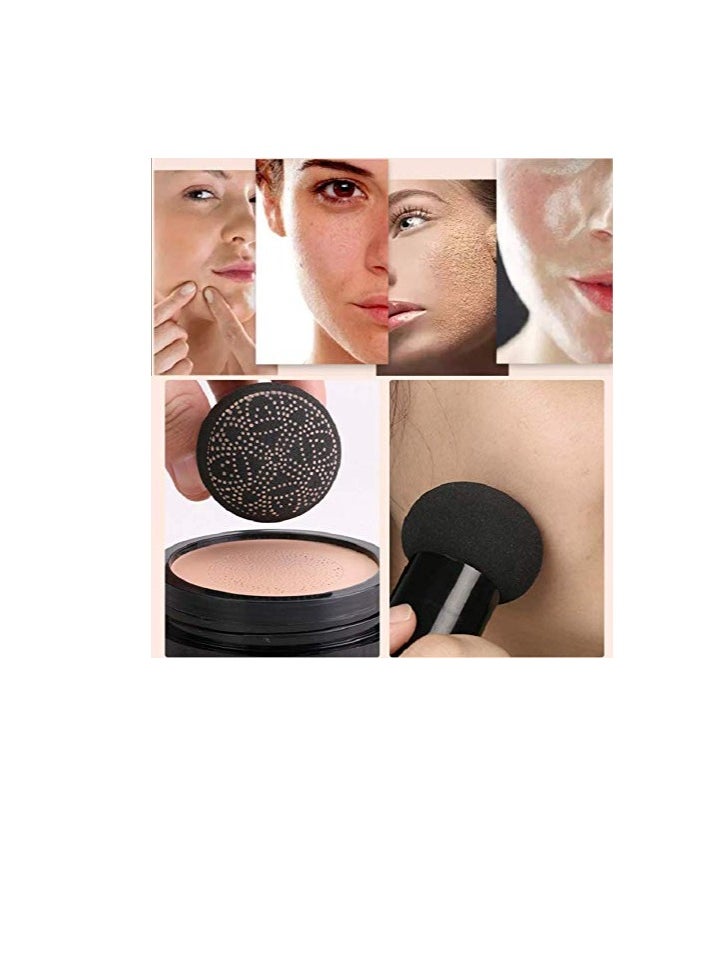 Mushroom Head Air Cushion CC Cream,BB Cream Makeup Foundation,Moisturizing Concealer Long Lasting Full Coverage Waterproof Foundation (Natural)