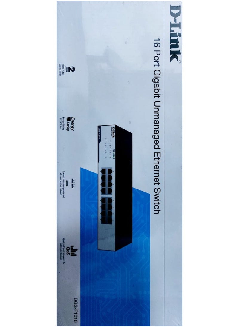 DGS-F1016 16 Port Unmanaged Ethernet Switch