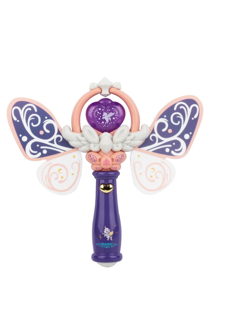 Princess Toys Girls Magic Wands, LED Light Up Flashing Fairy Wand Toy, Dress Up Cool Birthday Gifts for Girl 6-12 Year Old, Cosplay Party Favors, Butterfly Kids Toy