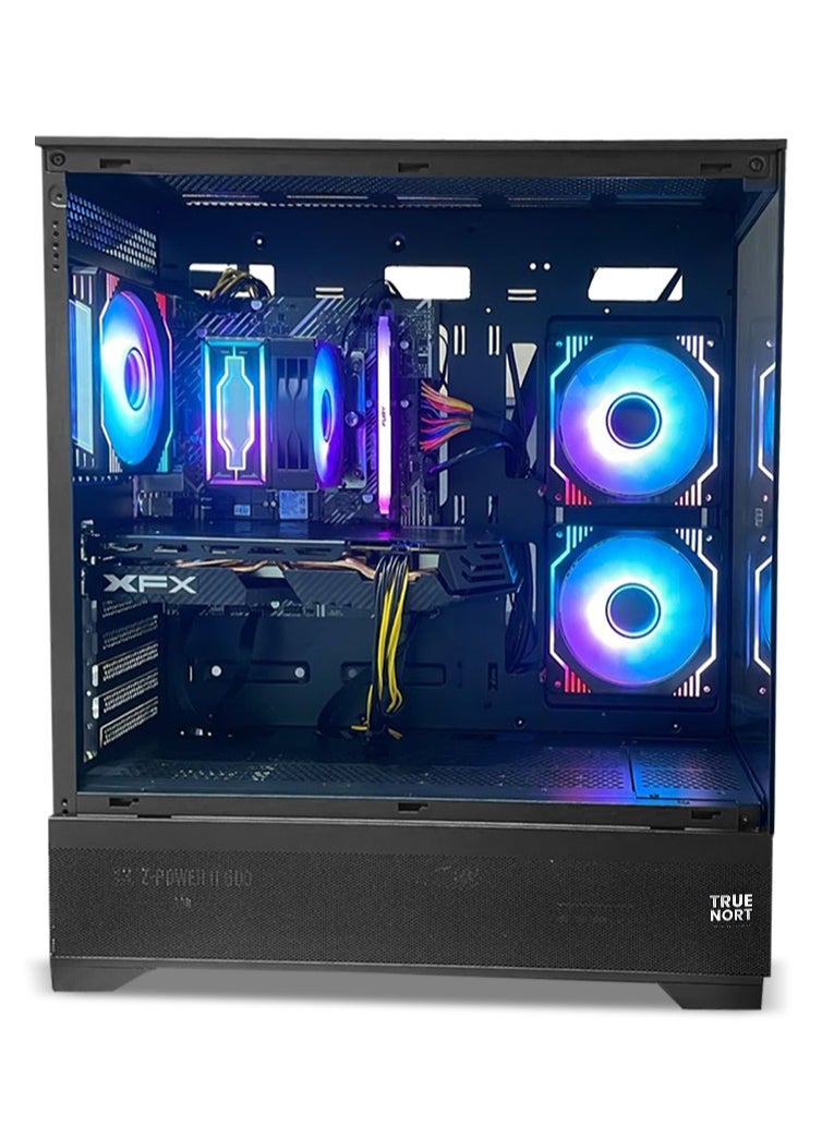 Novaeon Gaming PC, Intel Core i5-12400F/ H510 / RX580S/ 8GB RAM / 256GB SSD +1TB HDD/ TrueNort TN-19 270° Glass RGB Black Case/ Windows 11 Pro