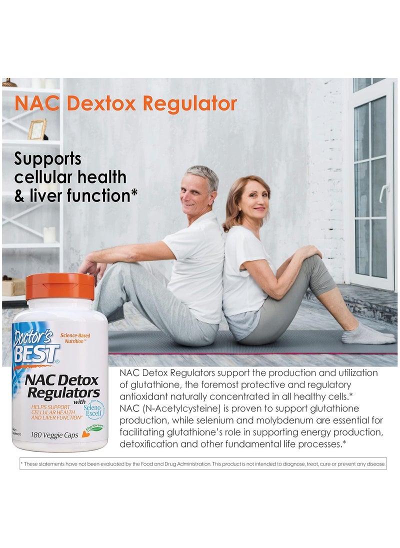 Nac Detox Regulators With Seleno Excell 180 Veggie Caps