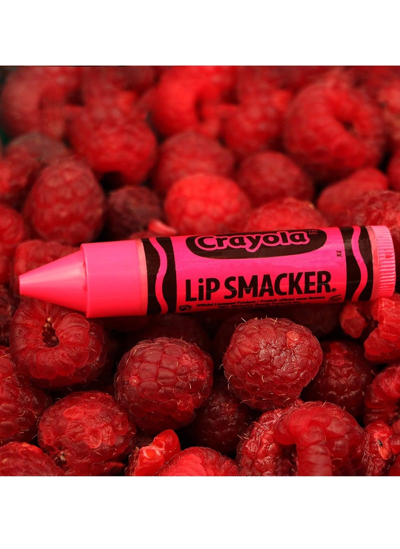 Lip Smacker Crayola Lip Balm Party Pack - 8 Moisturizing Lip Balms, Cotton Candy, Orange, Sherbert, Watermelon, Berry, Apple, Banana, Hydrating & Protecting - Cruelty-Free