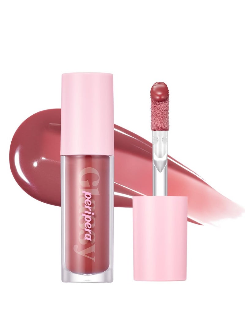 Peripera Ink Glasting Lip Gloss | Non-Sticky, High-Shine, 4XL Wand For Easy Application, Comfortable, Plumping, Fuller-Looking Lips, Moisturizing, Long-Lasting, Vegan (003 CHILLING ROSY)