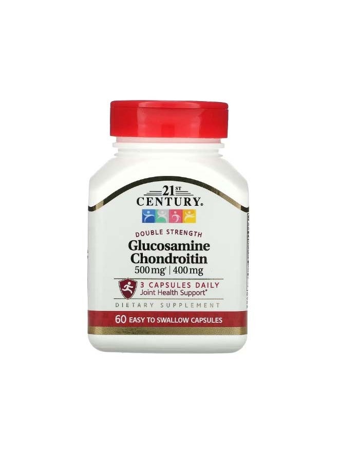 Glucosamine Chondroitin Double Strength 500 mg  400 mg 60 Easy to Swallow Capsules