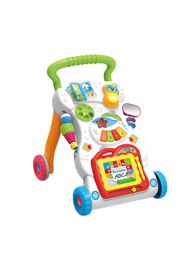 Multifunctional Baby Activity Musical Walker With Drawing Board And Toddler Toys