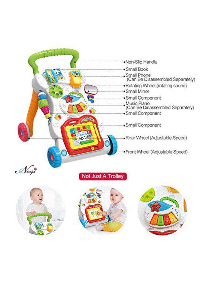 Multifunctional Baby Activity Musical Walker With Drawing Board And Toddler Toys