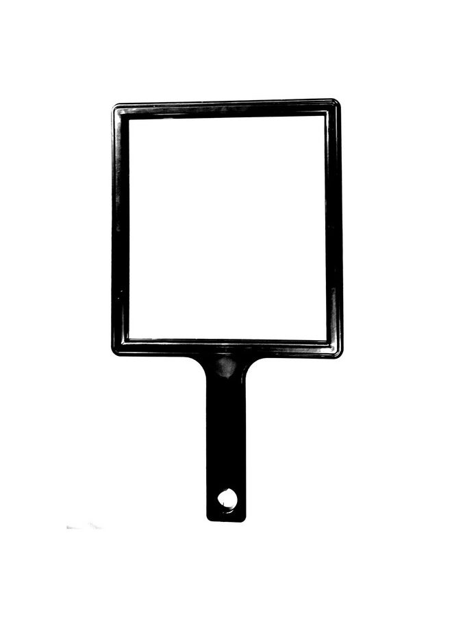 Professional Square One Sided Large Hand Mirror, Vanity Mirror For Makeup, Salon Barber Hairdressing Big Mirror With Plastic Handle