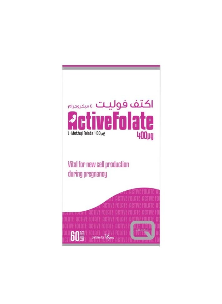 ACTIVE FOLATE 400MG TAB 60S