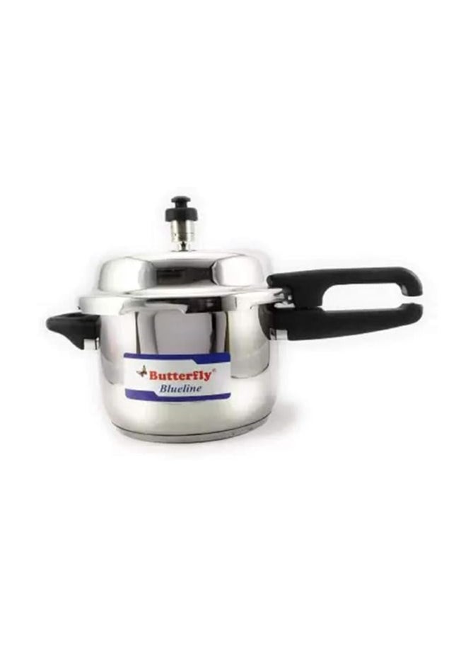 Butterfly Blueline 3 L, 2 L Induction Bottom Outer Lid Pressure Cooker & Pressure Pan (Stainless Steel), 3 liter