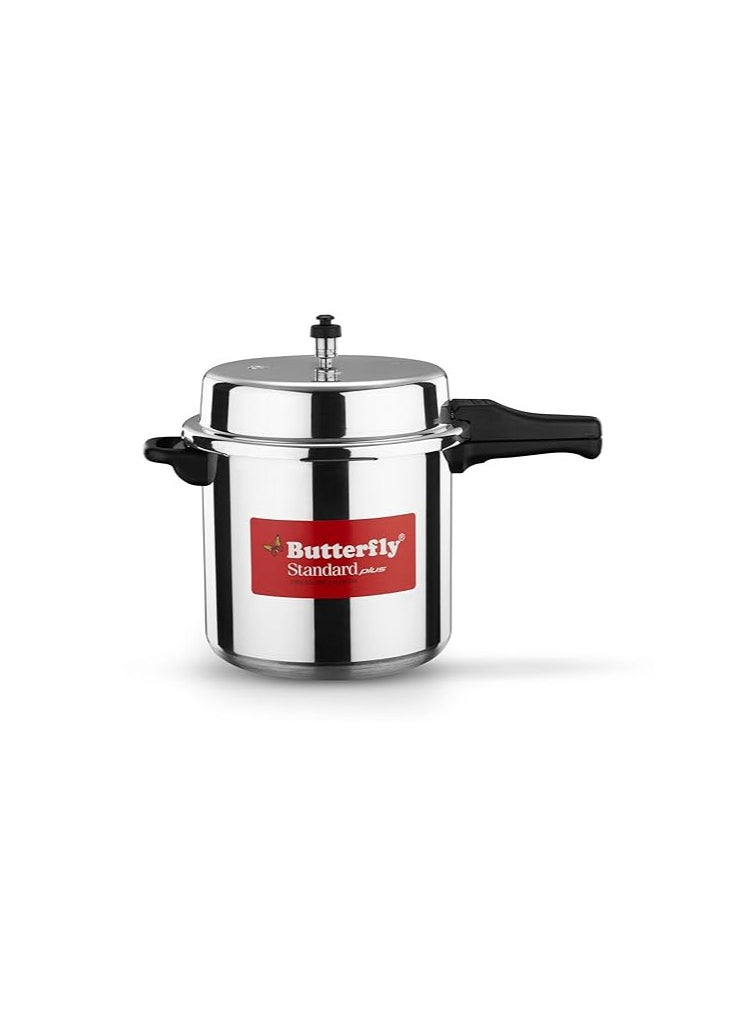 Butterfly Standard Plus Induction Base Aluminium Outer Lid Pressure Cooker, 12 Litre