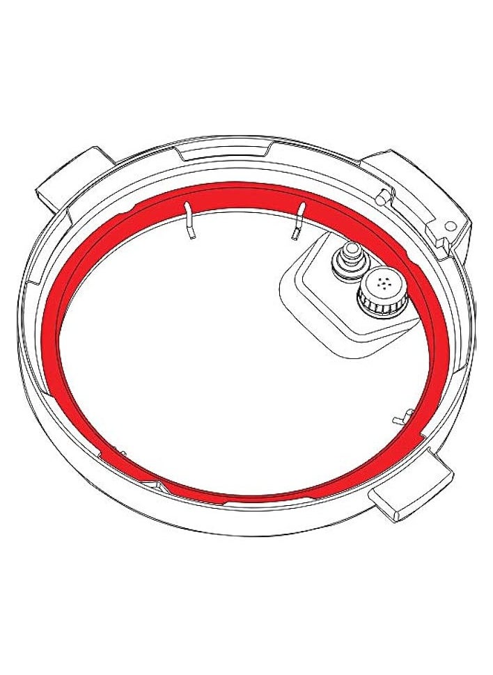 Pot 2-Pack Sealing Ring 8-Qt, Inner Pot Seal Ring, Electric Pressure Cooker Accessories, Non-Toxic, BPA-Free, Replacement Parts, Red/Blue