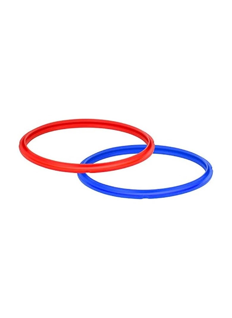 Pot 2-Pack Sealing Ring 8-Qt, Inner Pot Seal Ring, Electric Pressure Cooker Accessories, Non-Toxic, BPA-Free, Replacement Parts, Red/Blue