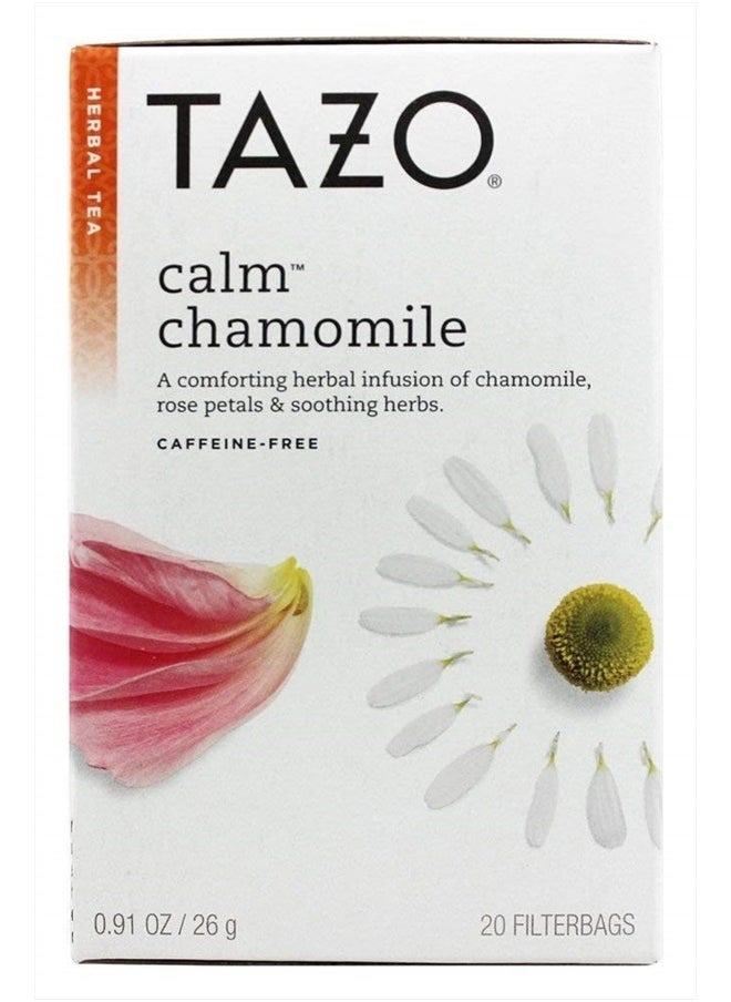 Tazo - Herbal Tea Caffeine Free Calm Chamomile - 20 Tea Bags