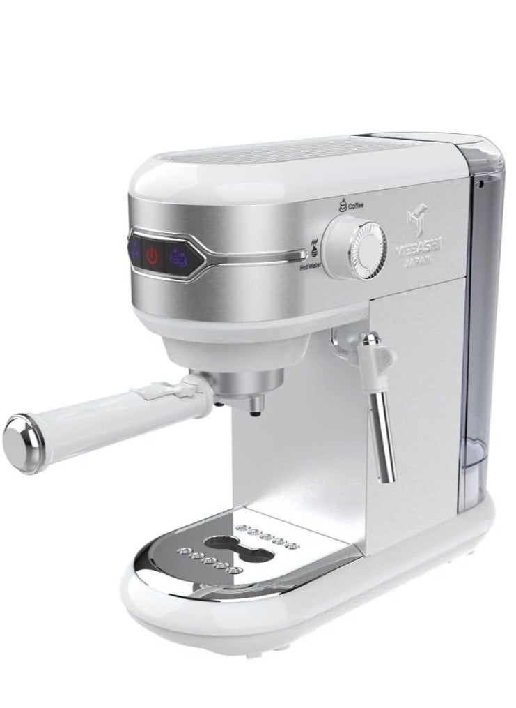 Mebashi Espresso Coffee Maker ECM-2026, 1.25L / 20Bar Pressure (White)