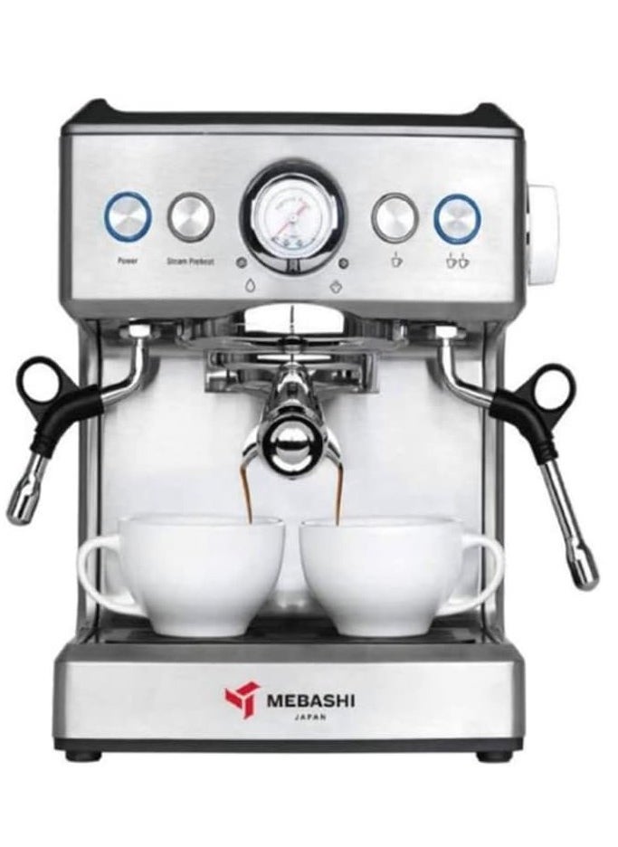 Mebashi Espresso Commercial Coffee Machine, 2.1L, 20Bar Pressure, Multicolor (Silver)(ME-CCM2051SS)