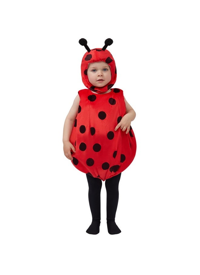 Halloween Unisex Baby Ladybug Costume, Toddler Lady-Bug Costume With 3D Hood, Baby Halloween Costumes For Toddler, Kids Animal Themed Party, Halloween Dress Up (18-24 Months)