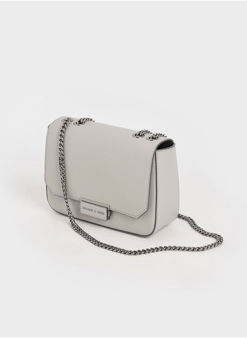 Charles & keith classic metal chain crossbody bag