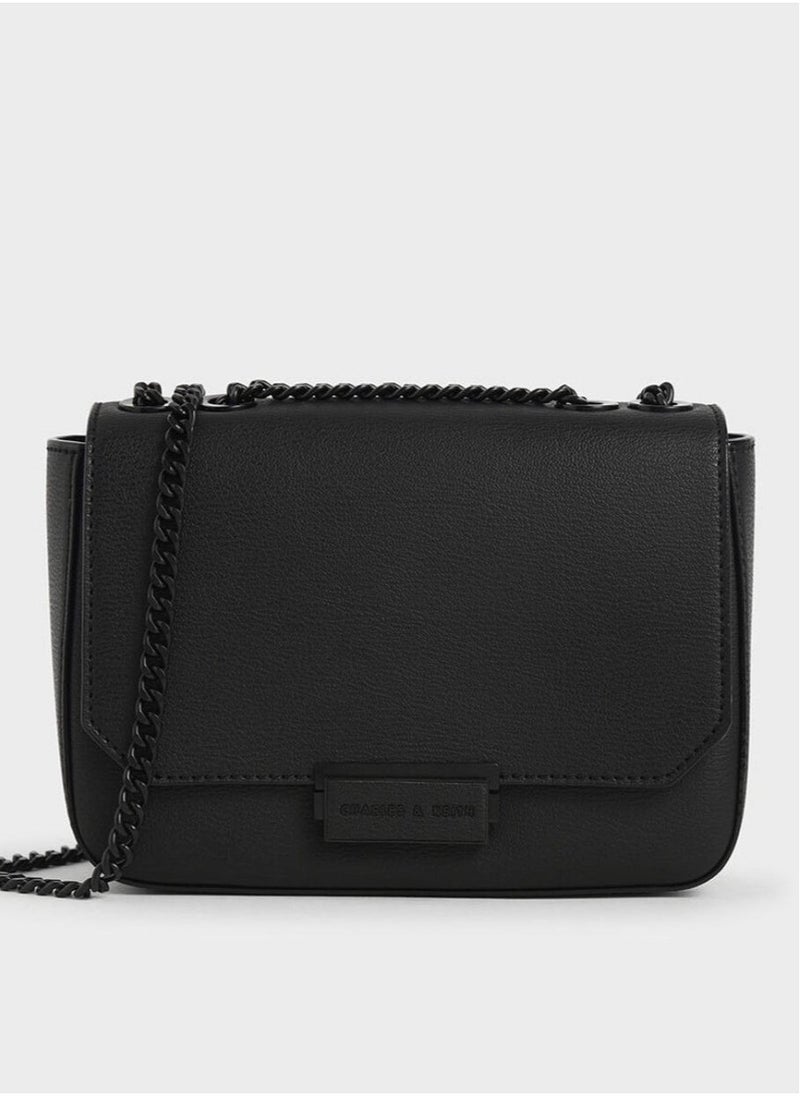 Charles & keith classic metal chain crossbody bag