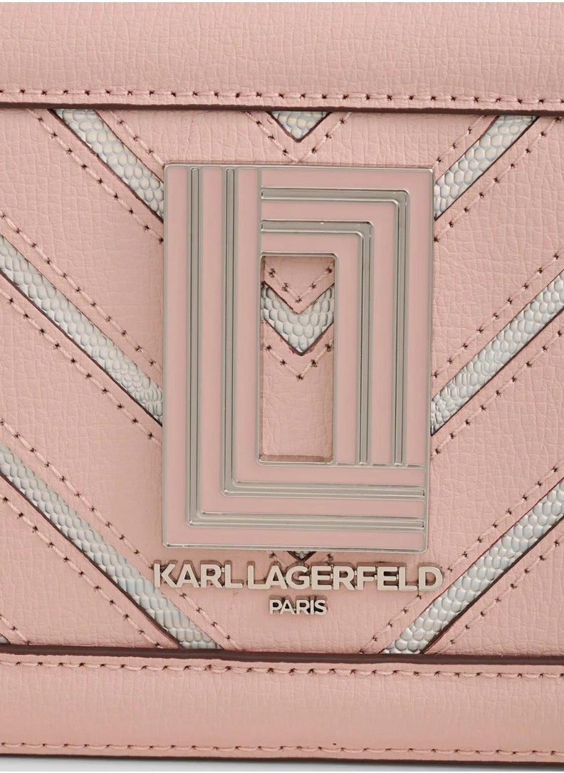 Karl Lagerfeld Paris Simone Printed Leather Small Crossbody